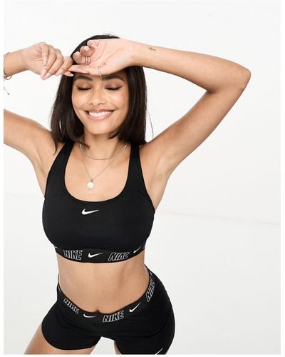 Nike Fusion - top bikini incrociato dietro - Nero