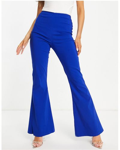 I Saw It First Flared Tailored Pants - Blue