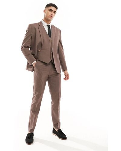 ASOS Slim Suit Jacket - Natural