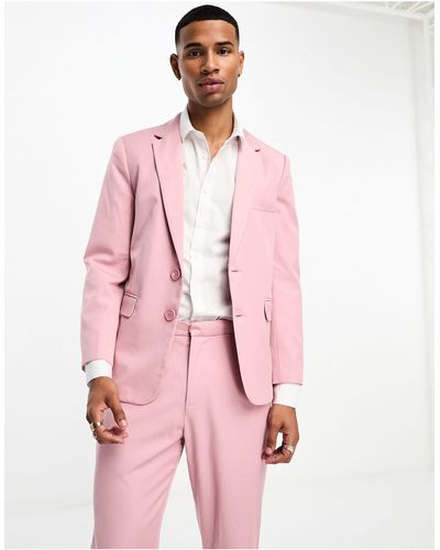 Labelrail X Stan & Tom Single Breasted Fitted Suit Jacket Co-ord - Pink