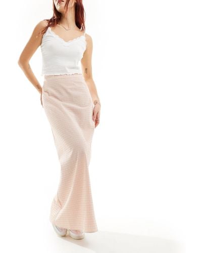 Glamorous Maxi Slip Skirt - White