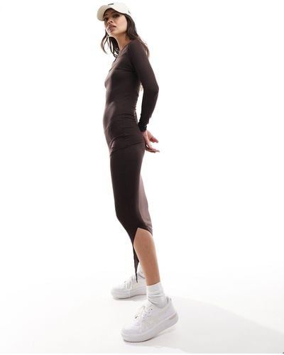Vero Moda Aware Jersey Maxi Dress With Side Split - White