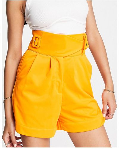 UNIQUE21 High Waisted Tailored Short Co-ord - Orange