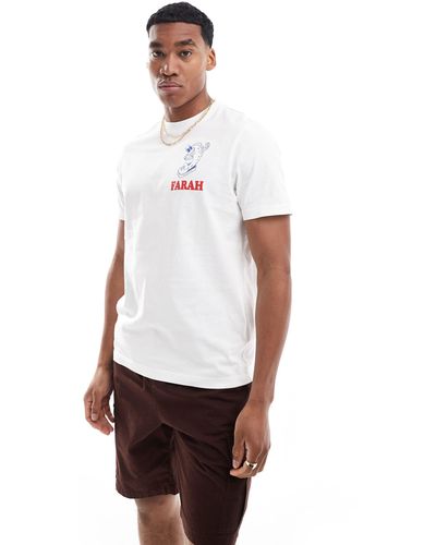 Farah – t-shirt - Weiß
