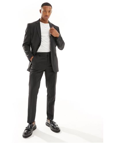 SELECTED Slim Fit Suit Trousers - Black