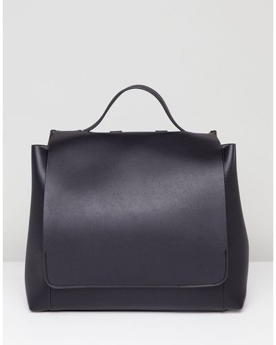 ASOS – großer, minimalistischer rucksack - Schwarz