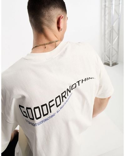 Good For Nothing Oversized T-shirt Met Logoprint Op - Wit