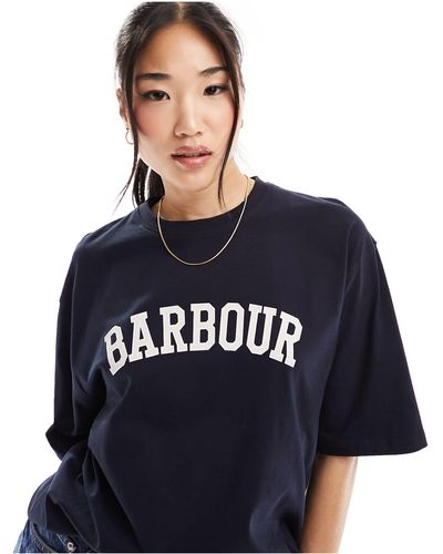 Barbour Northburn Logo Boyfriend T-shirt - Blue