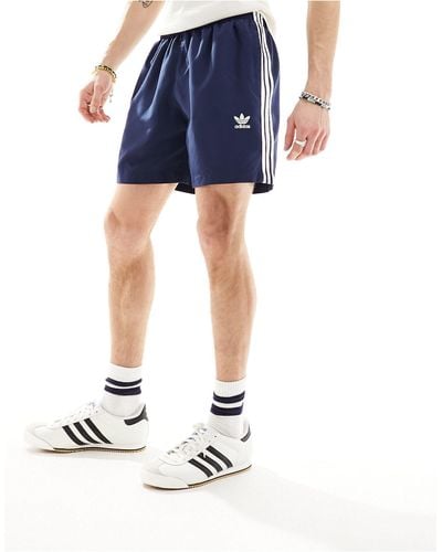 adidas Originals Trefoil Three Stripe Swim Shorts - Blue