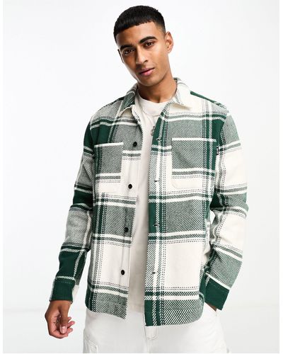Only & Sons Oversized Check Jacket - Green