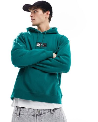 Obey Icon Embroidered Hoodie - Green