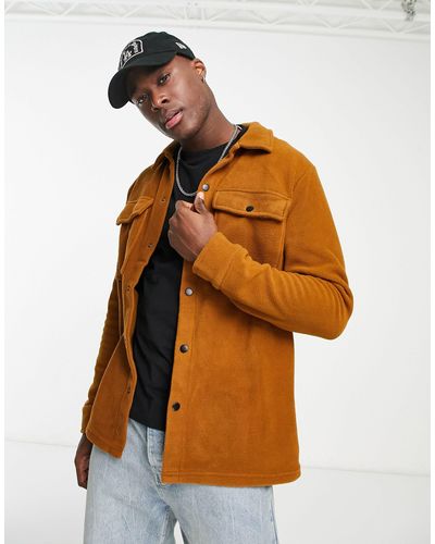 Only & Sons Fleece Overshirt - Orange