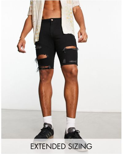 ASOS Skinny Regular Length Shorts - Black