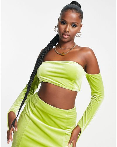 Collective The Label Exclusive Glove Crop Top Co-ord - Green