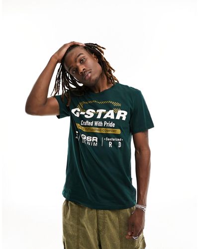 G-Star RAW Old skool originals - t-shirt - Vert