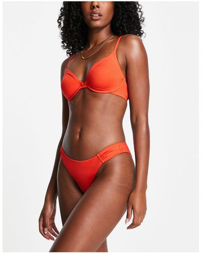 DORINA Kibera - top bikini con ferretto color corallo - Arancione