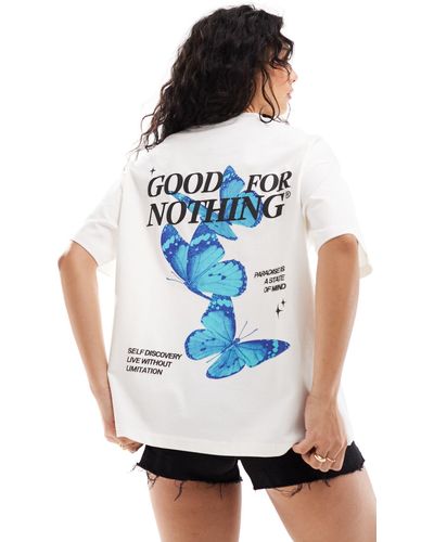 Good For Nothing Graphic Back T-shirt - White