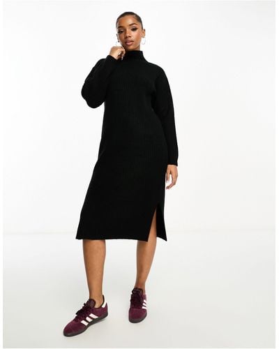 New Look Knitted Midi Dress - Black