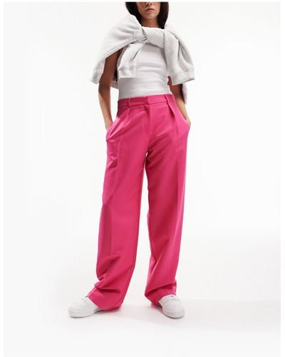 ASOS Everyday Slouchy Boy Suit Trouser - Pink