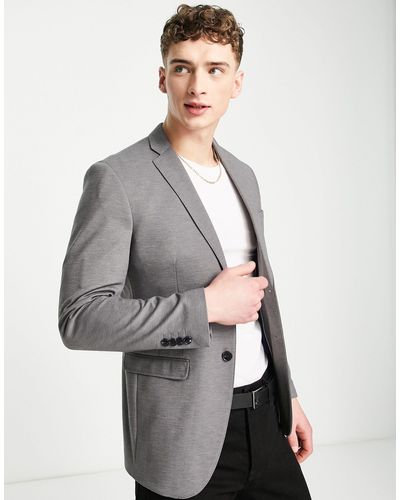 SELECTED Slim Suit Jacket - Gray