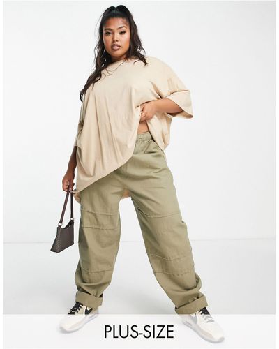 Yours T-shirt oversize - taupe - Blanc