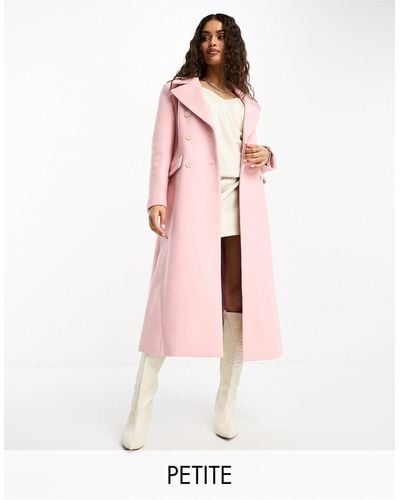 Forever New Oversized Open Maxi Coat - Pink