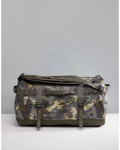 The North Face Base Camp Duffel Bag Small 50 Litres In Tropical Camo/green