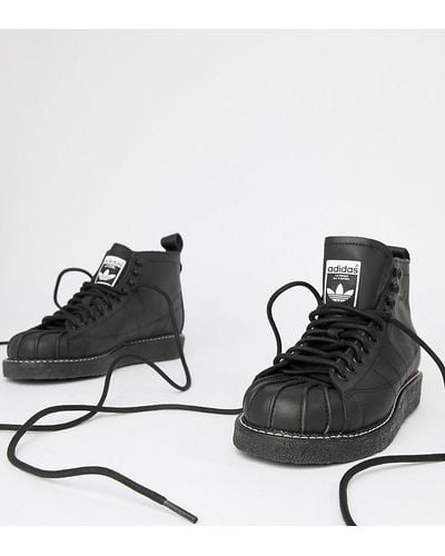 adidas Originals Superstar Boot Luxe Sneakers - Black