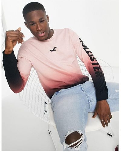 Hollister Central & Arm Logo Long Sleeve Top - Pink