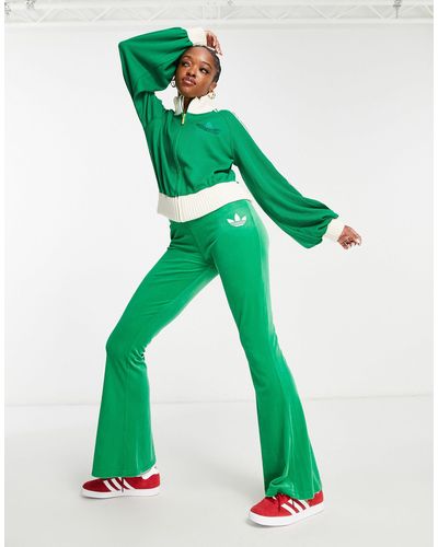 adidas Originals Adicolor 70s - pantaloni a zampa verdi - Verde