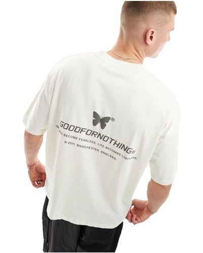 Good For Nothing T-shirt oversize avec imprimé en relief - Blanc