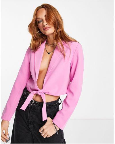 ONLY – cropped-blazer - Pink