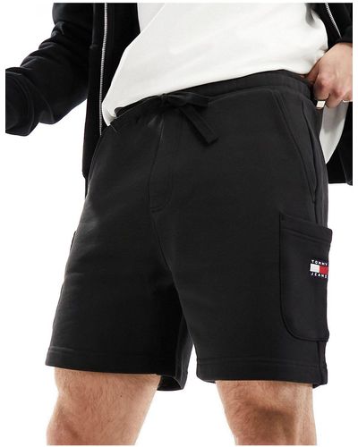 Tommy Hilfiger Pantalones cortos cargo s con parche del logo - Negro
