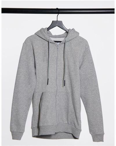 Only & Sons Zip Through Hoodie - Gray