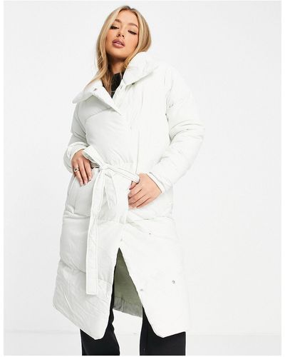 manteau oversize blanc cassé