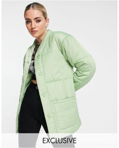 Reclaimed (vintage) Inspired Quilted Jacket - Green