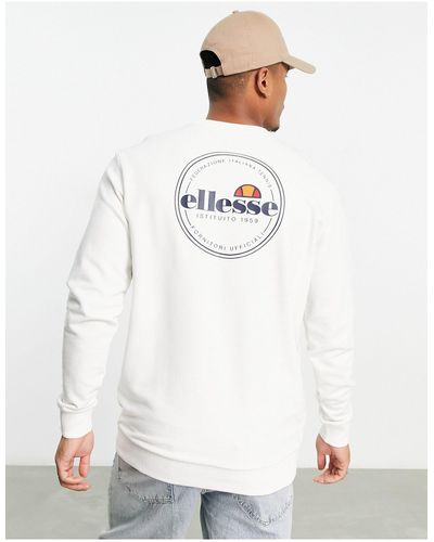 Ellesse Deleeno - Sweatshirt Met Print Op - Wit