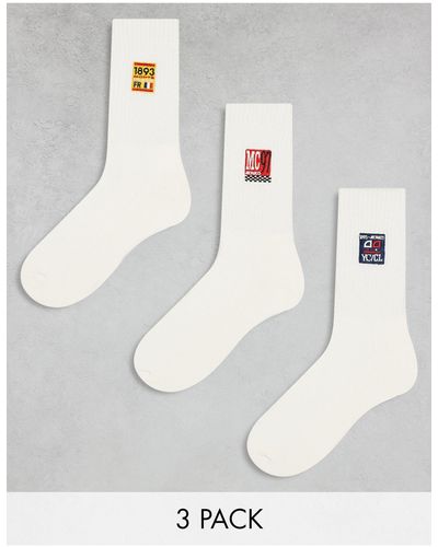 ASOS – 3er-pack sportsocken - Weiß