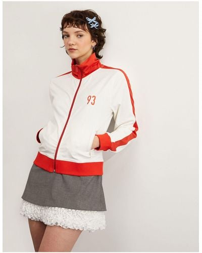 ASOS Zip Up Track Jacket With 93 Graphic - Red