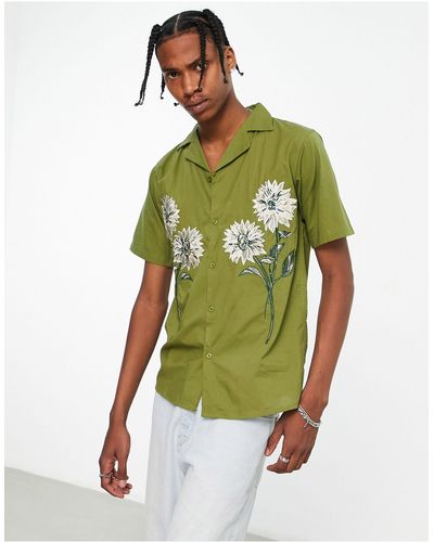Bolongaro Trevor Overhemd Met Brede Revers - Groen