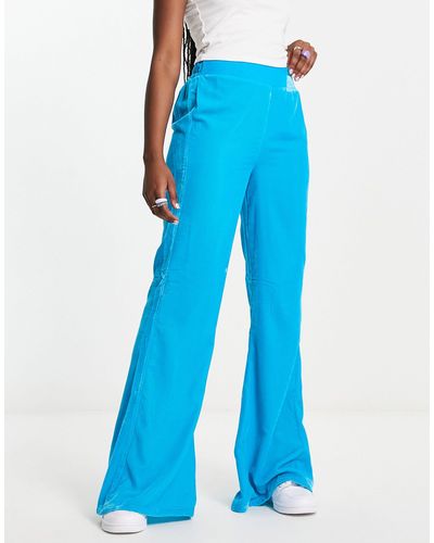 Native Youth High Waist Flare Pants - Blue