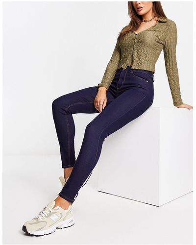New Look Mid Rise Skinny Jeans - Blue