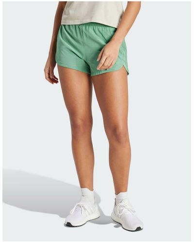 adidas Originals Pacer Training 3-stripes High-rise Shorts - Green