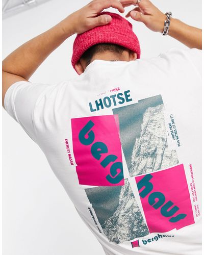 Berghaus Lhotse Zine Back Print T-shirt - Pink