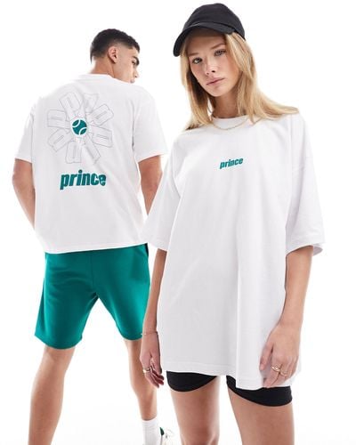 Prince Camiseta blanca unisex con estampado gráfico en la espalda - Blanco