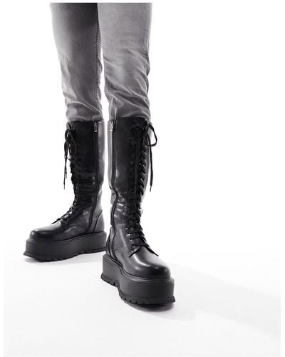 Koi Footwear Koi Valinor Platform Long Boots - Black