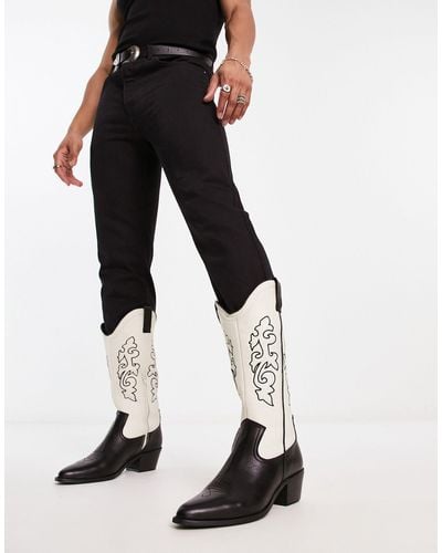 ASOS Western Heeled Boots - Black