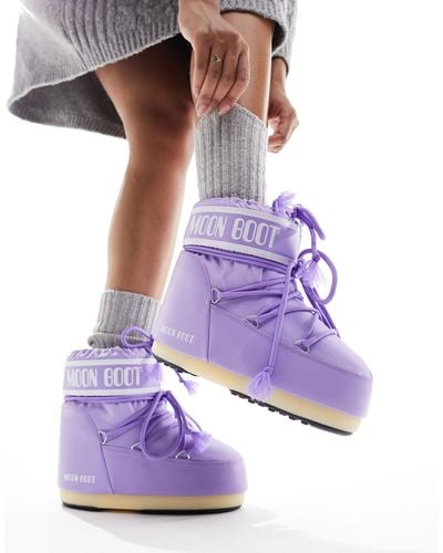 Moon Boot Mid Ankle Snow Boots - Purple