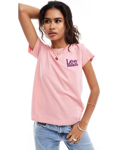 Lee Jeans Camiseta rosa claro con logo