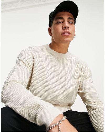 Pull&Bear Waffle Knitted Sweater - Multicolor